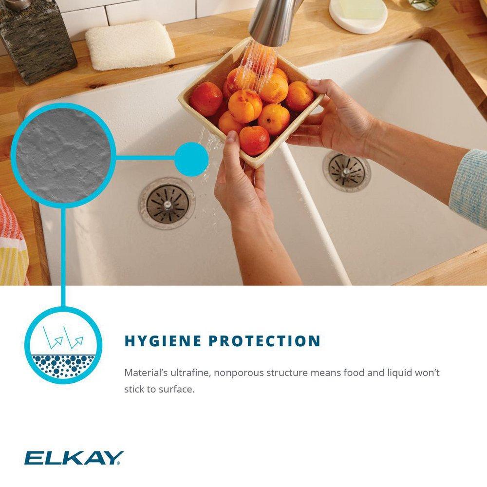 Elkay ELGU13322WH0 Quartz Classic 33 x 18-3/4 x 9-1/2 Single Bowl Undermount Sink White