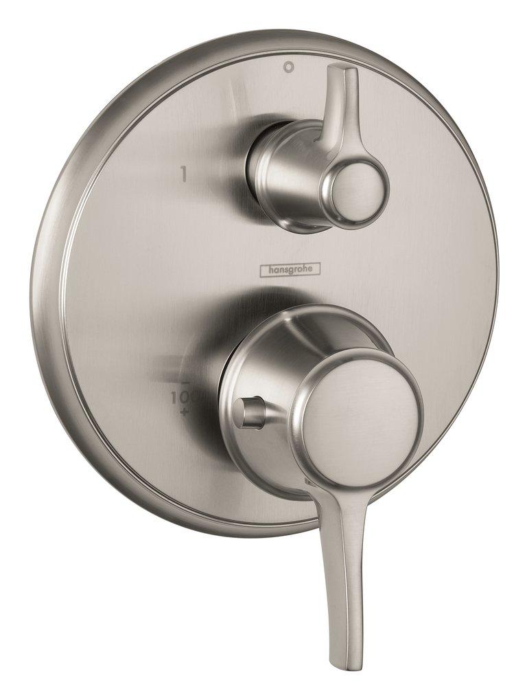 Hansgrohe 15753821 C Two Handle Thermostatic Valve Trim in Brushed Nickel