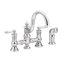 Moen S713 Chrome Two-Handle Kitchen Faucet