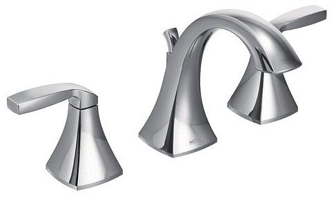 Moen T6905 two handle widespread bathroom faucet in chrome