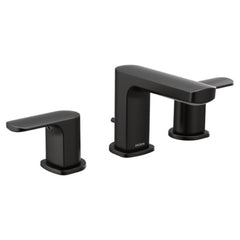 Moen T6920BL Rizon Two Handle Widespread Bathroom Sink Faucet in Matte Black