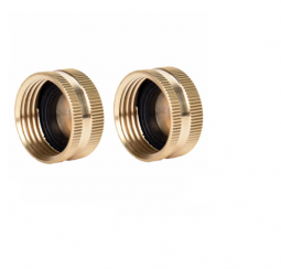 TRUE VALUE 05HC2GT Green Thumb 2-Pack Brass Hose Caps