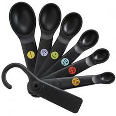 TRUE VALUE 11110801 OXO Good Grips Measuring Spoon Set Black Plastic 6-Pc. Replacement MPN