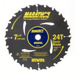 True Value 14130 TV326782 7-1/4 24 Tooth Micro Grain C3 Carbide Tipped Marathon Pressure Treated Lumber/Deck Saw Blade