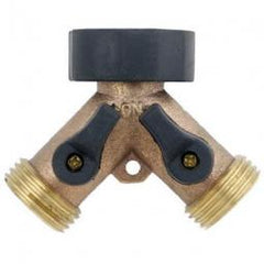 TRUE VALUE 13GT Green Thumb Brass 2-Way Connector