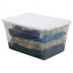 TRUE VALUE 16598008 Sterlite Storage Box Clear 56-Qt Must Purchase in Quantities of 8