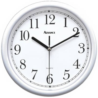 True Value 25201 Tradition 10-Inch Round White Wall Clock