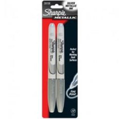 True Value 39108PP 2-Pack Sharpie Silver Metallic Fine-Point Permanent Markers