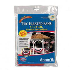 True Value 483160 Annin 2-Pack Mini Patriotic Pleated U.S. Fan