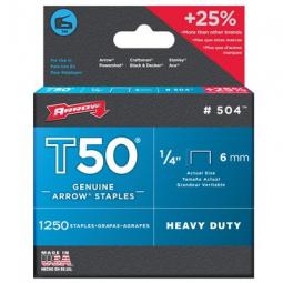 True Value 504IP Arrow T-50 Staples 1/4-In. 5000-Pk.