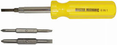 TRUE VALUE 578045 Quick Change Screwdriver, 6-In-1, Phillips/Slotted/Nutdrivers