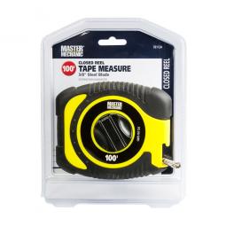 TRUE VALUE 761124 Master Mechanic Tape Measure, High-Viz Yellow, Fiberglass, 3/8-In. x 100-Ft.