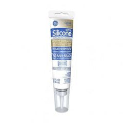 TRUE VALUE GE500 Silicone II Window & Door Caulk, Clear, 2.8-oz.