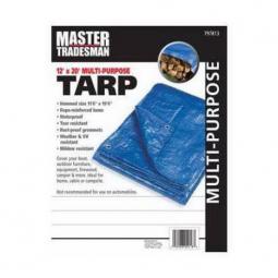 True Value MT12X20BLUE Master Tradesman Polyethylene Tarp, Blue, 12 x 20-Ft.