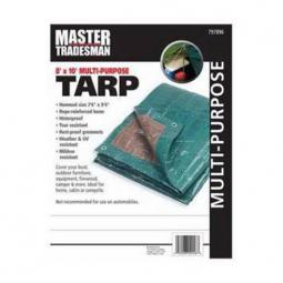 TRUE VALUE MT8X10GREEN/BROW Master Tradesman 8 x 10-Ft. Polyethylene Tarp