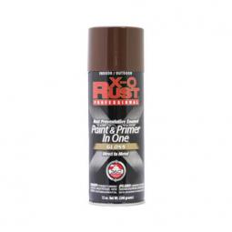 TRUE VALUE XOP20-AER X-O Rust Anti-Rust Enamel Paint & Primer, Seal Brown Gloss, 12-oz. Spray