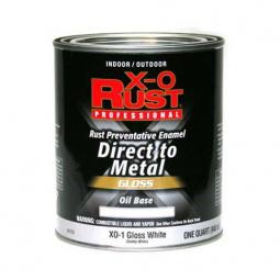 TRUE VALUE XO1-QT X-O Rust Anti-Rust Oil-Base Enamel White Gloss 1-Qt.