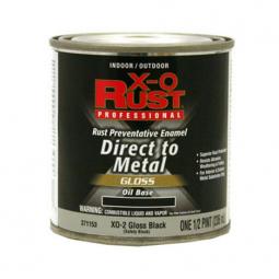 TRUE VALUE XO2-HP X-O Rust Anti-Rust Oil-Base Enamel Black Gloss 1/2-Pt.