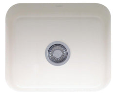 Franke CCK110-19WH Cisterna 21-5/8 x 17-3/8 in. No Hole Fireclay Single Bowl Undermount Kitchen Sink in White