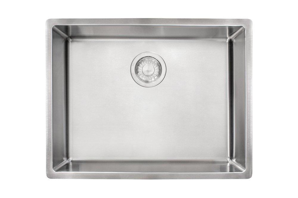 Franke CUX11021 Cube 22-3/4 x 17-3/4 in. No Hole Stainless Steel Single Bowl Undermount Kitchen Sink