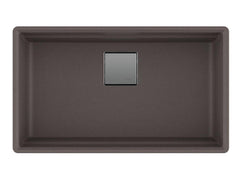 Franke PKG11031STO Peak 32 x 18-3/4 in. No Hole Composite Single Bowl Undermount Kitchen Sink in Storm