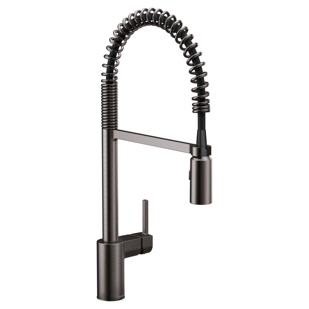 Moen 5923BLS Align Single Handle Pull Down Kitchen Faucet in Black Stainless