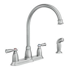 Moen CA87000SRS Banbury 2 Handle High Arc Kitchen Faucet Spot Resist Stainless