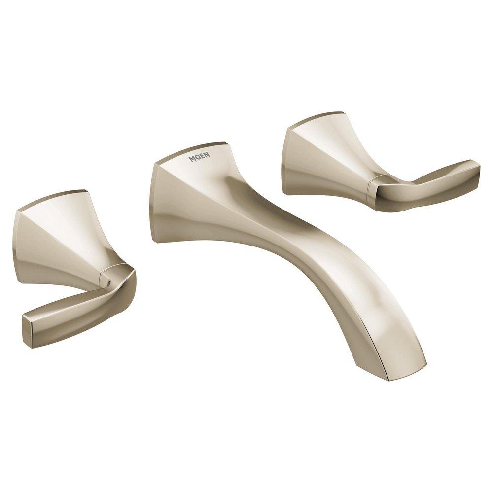 Moen T6906NL Voss Two Handle Wall Mount Bathroom Sink Faucet in Polished Nickel