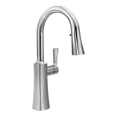 Moen S72608 Etch Chrome one-handle pulldown kitchen faucet