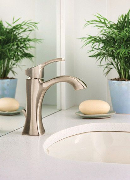 Moen 6903BN Voss Single Handle Bathroom Faucet in Brushed Nickel