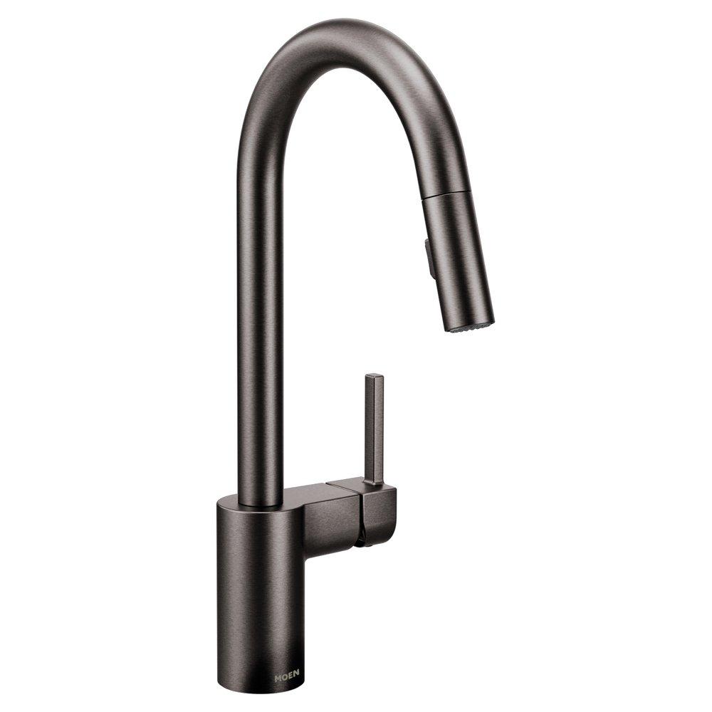 Moen 7565BLS Align Single Handle Pull Down Kitchen Faucet in Black Stainless