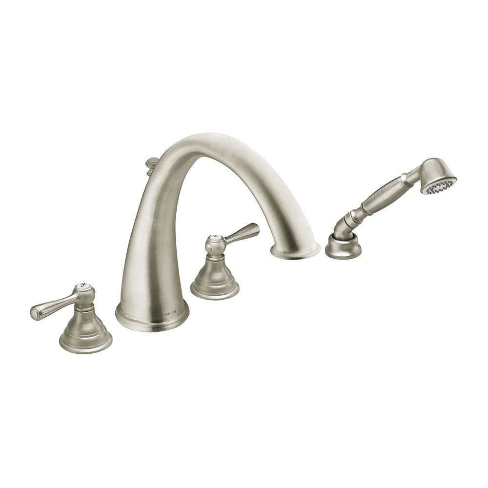 Moen T922BN Kingsley Two-Handle Roman Tub Faucet Includes Hand Shower