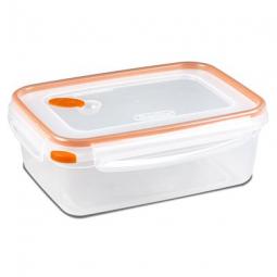 TRUE VALUE 03221106 Sterilite Ultra-Seal Food Container Rectangle Clear/Tangerine 8.3-Cups