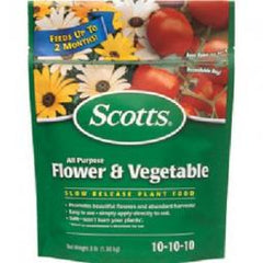 TRUE VALUE 1009001 Scotts Slow Release All-Purpose Flower & Vegetable Food, 10-10-10, 3-Lb. REPLACEMENT MPN