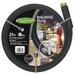 TRUE VALUE 137885 Green Thumb Rubber Garden Hose, Black, 5/8-In. x 25-Ft.