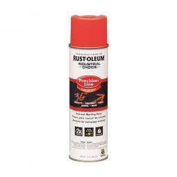 TRUE VALUE 203028 Rust-Oleum Industrial Choice Precision Line Marking Paint, Fluorescent Red Orange, 17-oz. Inverted Aerosol