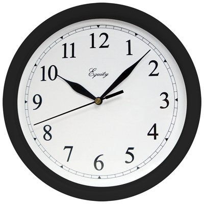 TRUE VALUE 25203 Tradition 10-Inch Round Black Wall Clock