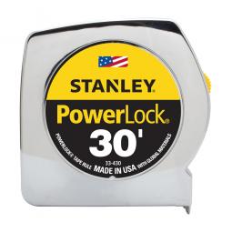 TRUE VALUE 33-430 Stanley Powerlock Tape Measure, 30-Ft. x 1-Inch