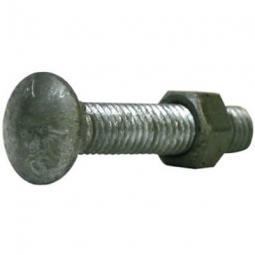 TRUE VALUE 328503C Galvanized Chain Link Fitting Carriage Bolt With Nut 10-Pk 3/8 x 2-In.