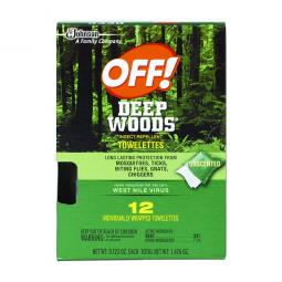 TRUE VALUE 54996 Off! 12-Count Deep Woods Towelettes