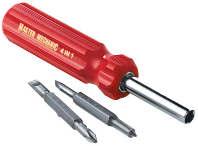 True Value 578037 Quick Change Screwdriver, 4-In-1, Phillips/Slotted