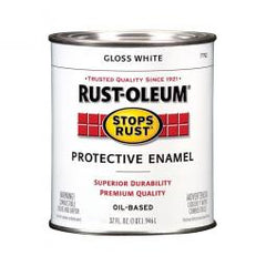 TRUE VALUE 7792-504 Qt Gls White Enamel