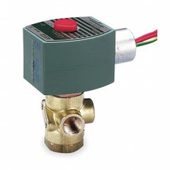 Asco 8320G015 Solenoid Valve 8320 Brass 1/8 NPT 3 Way Normally Closed 120AC Nitrile Rubber