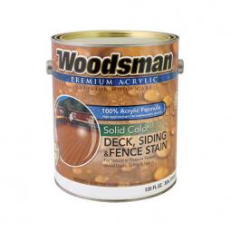 True Value ADS27-GL Woodsman Acrylic Deck, Siding & Fence Stain, Solid, Rustic Brown, 1-Gal.