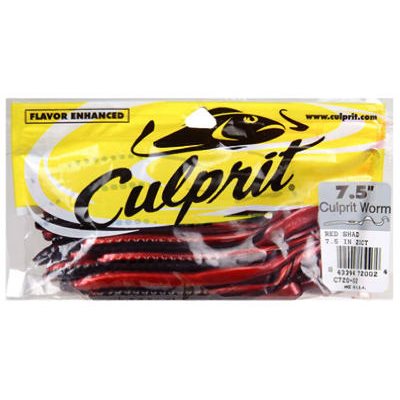 TRUE VALUE C720-02 Culprit Worm Red Plastic 7-1/2 in 18 Ct