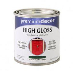 TRUE VALUE PDL50-HP Premium Decor Hunter Green Gloss Enamel Paint 1/2-Pt.