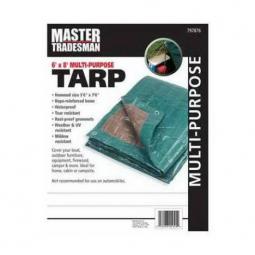 TRUE VALUE MT6X8GREEN/BROWN Master Tradesman 6 x 8-Ft. Polyethylene Tarp