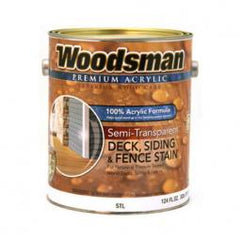 TRUE VALUE STL10-GL Woodsman Acrylic Deck, Siding & Fence Stain, Semi-Transparent, Redwood, 1-Gal.