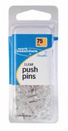 TRUE VALUE S7071760 75CT CLEAR PUSH PIN