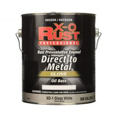 TRUE VALUE XO1-GL X-O Rust Gallon Gloss White Oil Base Interior/Exterior Anti Rust Enamel